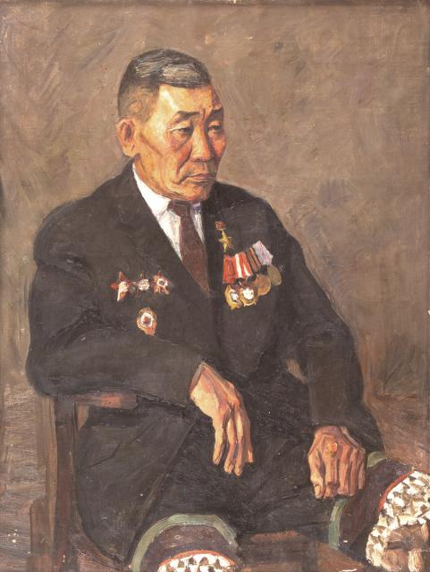 Осипов А.Н. Портрет Героя Советского Союза Федора Охлопкова. 1965 Осипов А.Н. Портрет Героя Советского Союза Федора Охлопкова. 1965